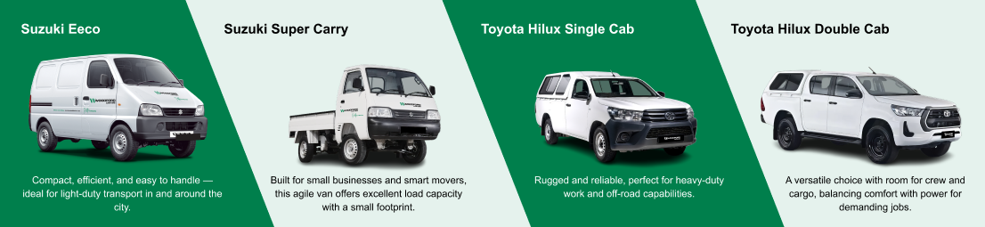 Woodford bakkie and van range